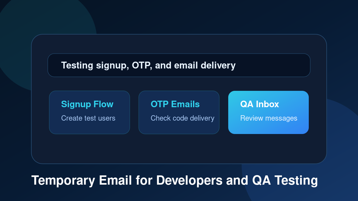 Why Developers Use Temporary Email for App Testing and QA Workflows