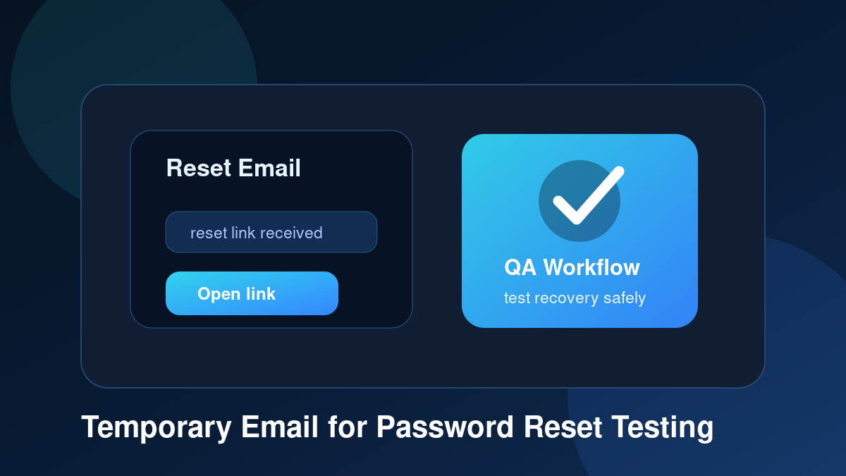 Temporary Email for Password Reset Testing and Account Recovery Flows